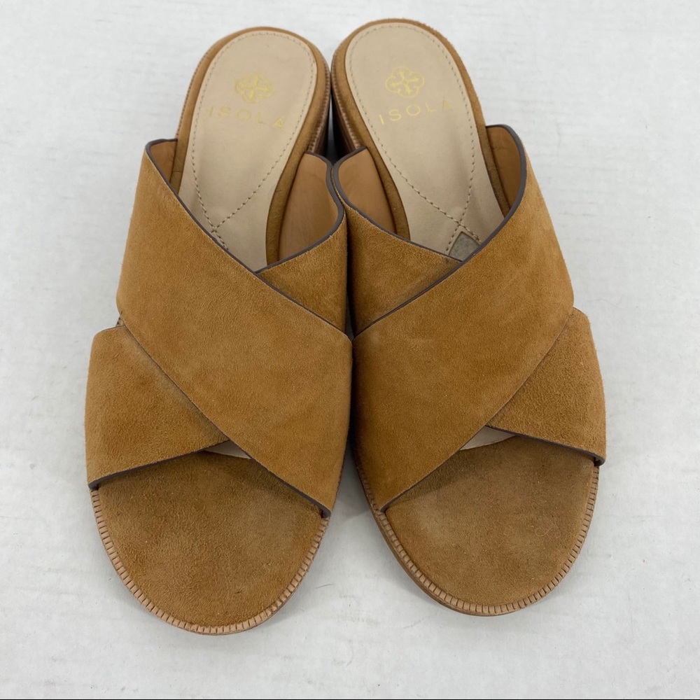 Isola- Tan Suede Ginata Slide Sandal